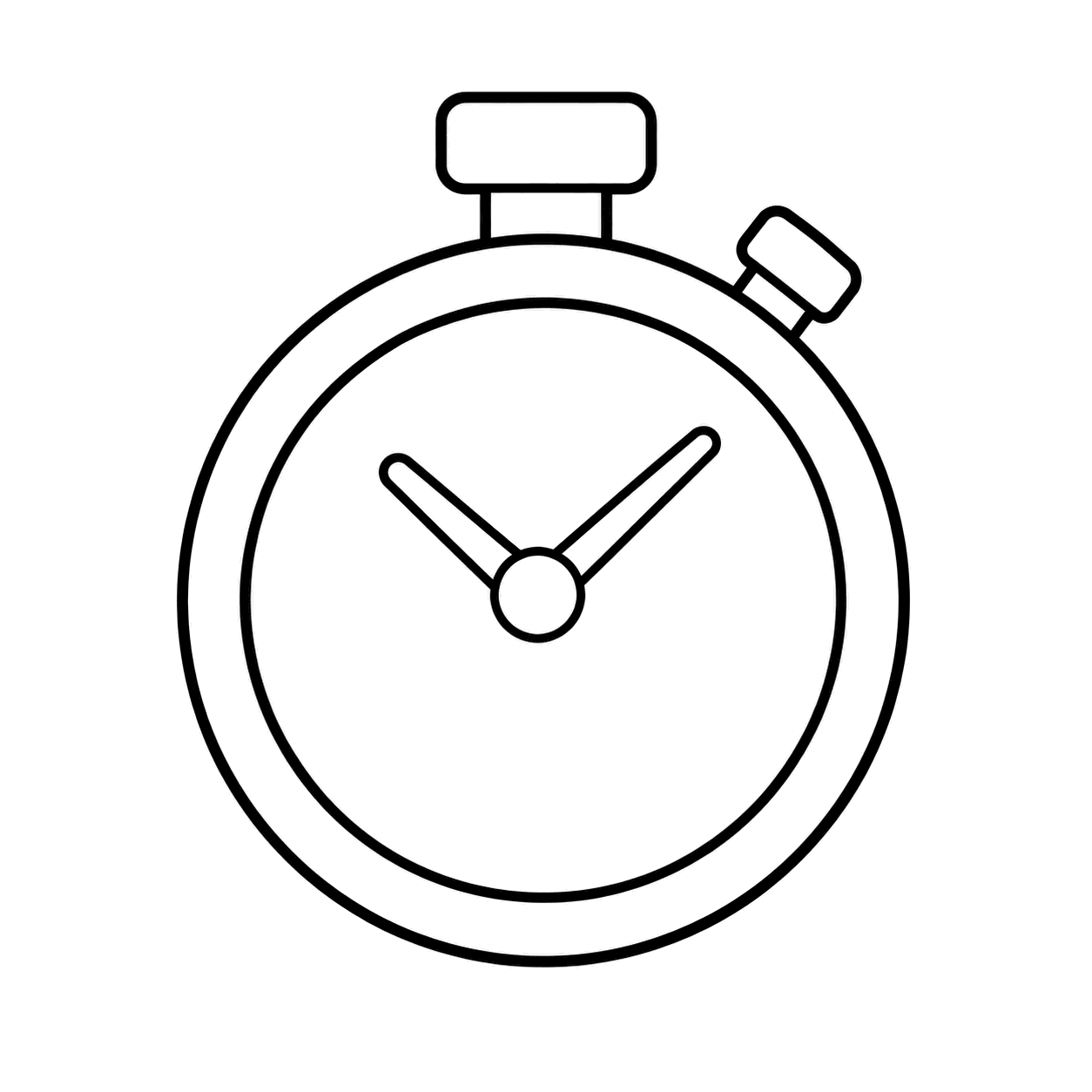 ストップウォッチのぬりえ用線画