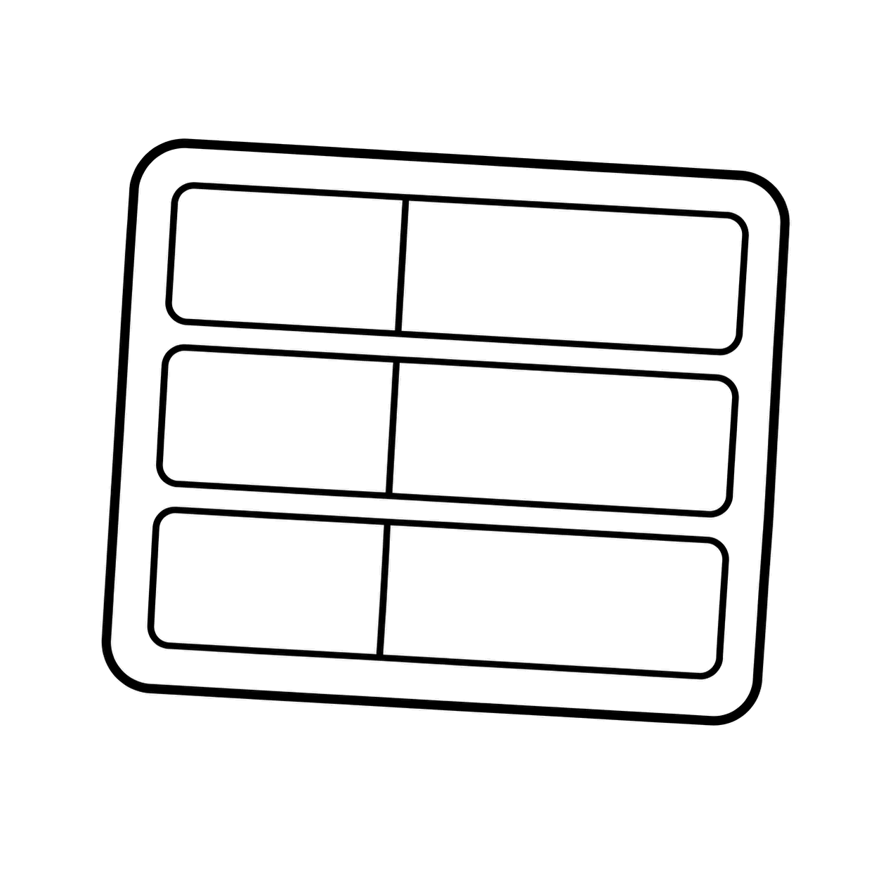 時間割カードのぬりえ用線画