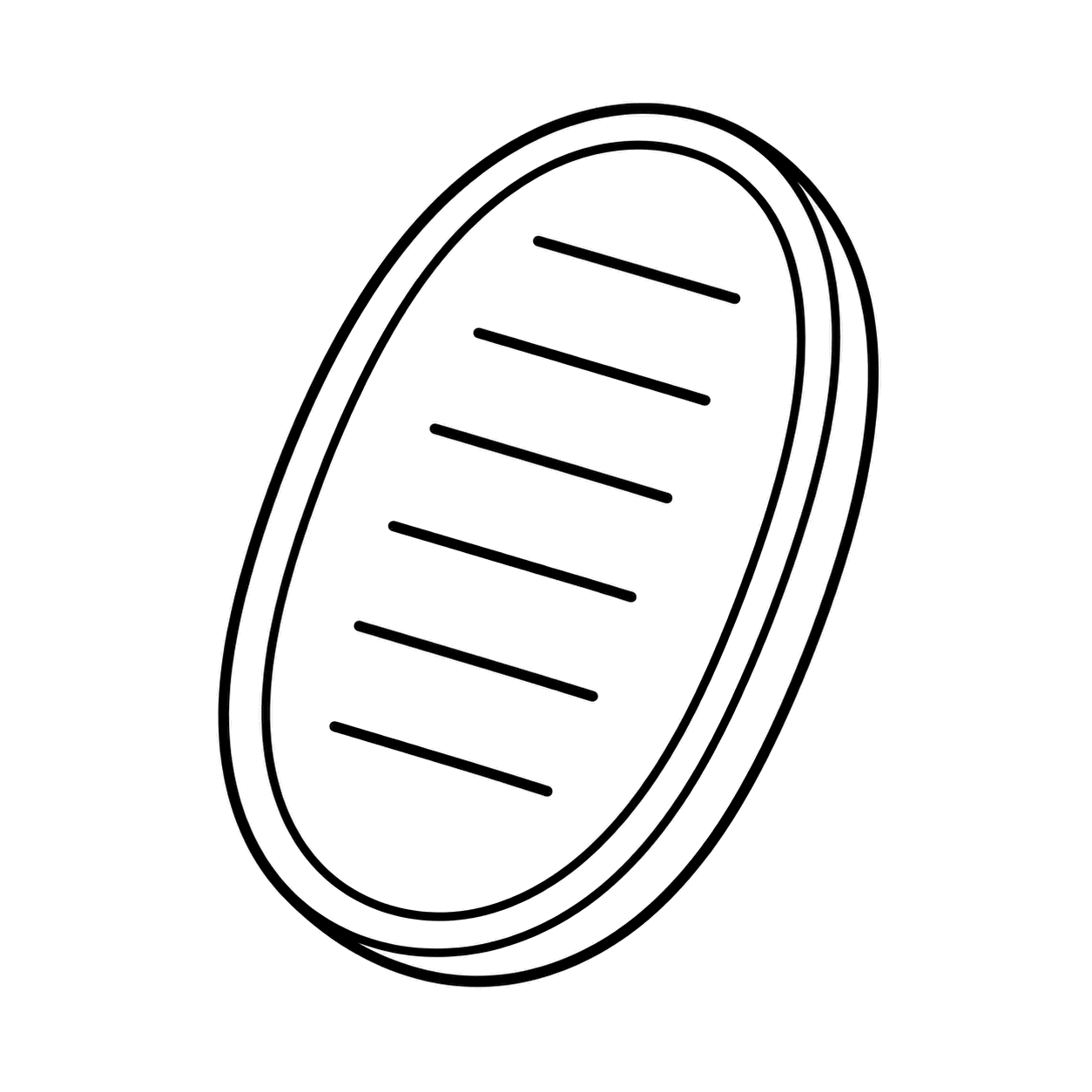 無文字の小判のぬりえ用線画
