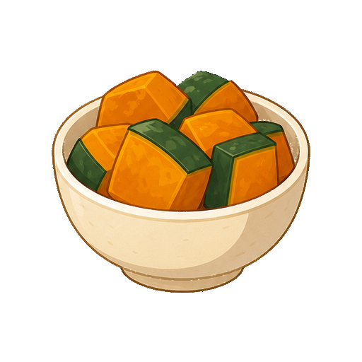 文字がないかぼちゃの煮物の小鉢アイコン