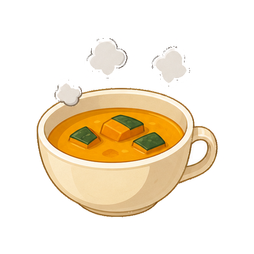文字がないかぼちゃスープのカップアイコン
