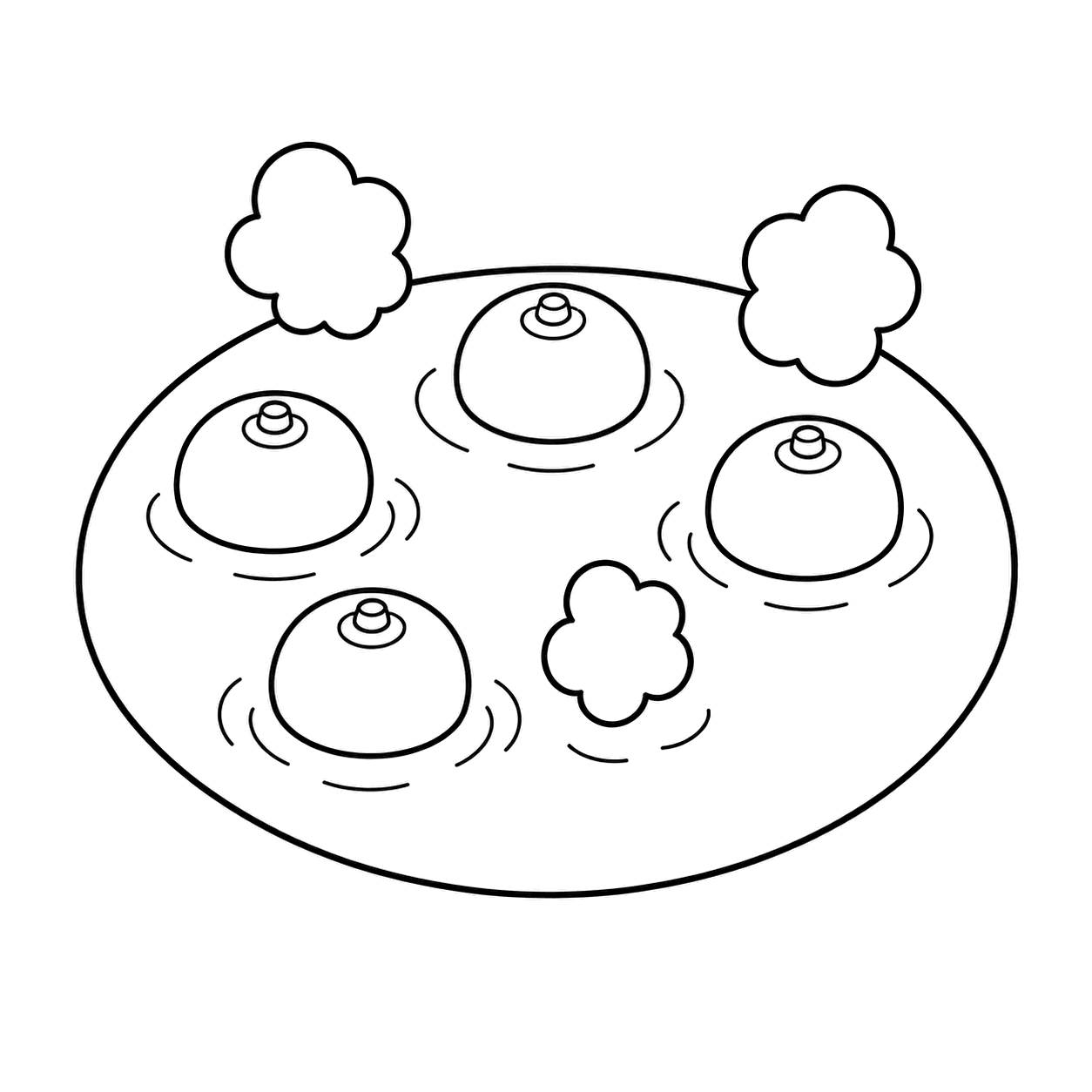 ゆず湯のぬり絵用線画
