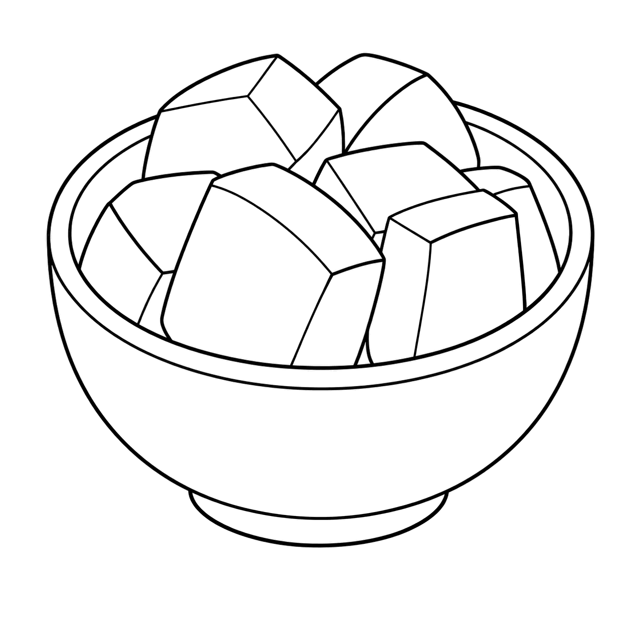 かぼちゃの煮物のぬりえ用線画