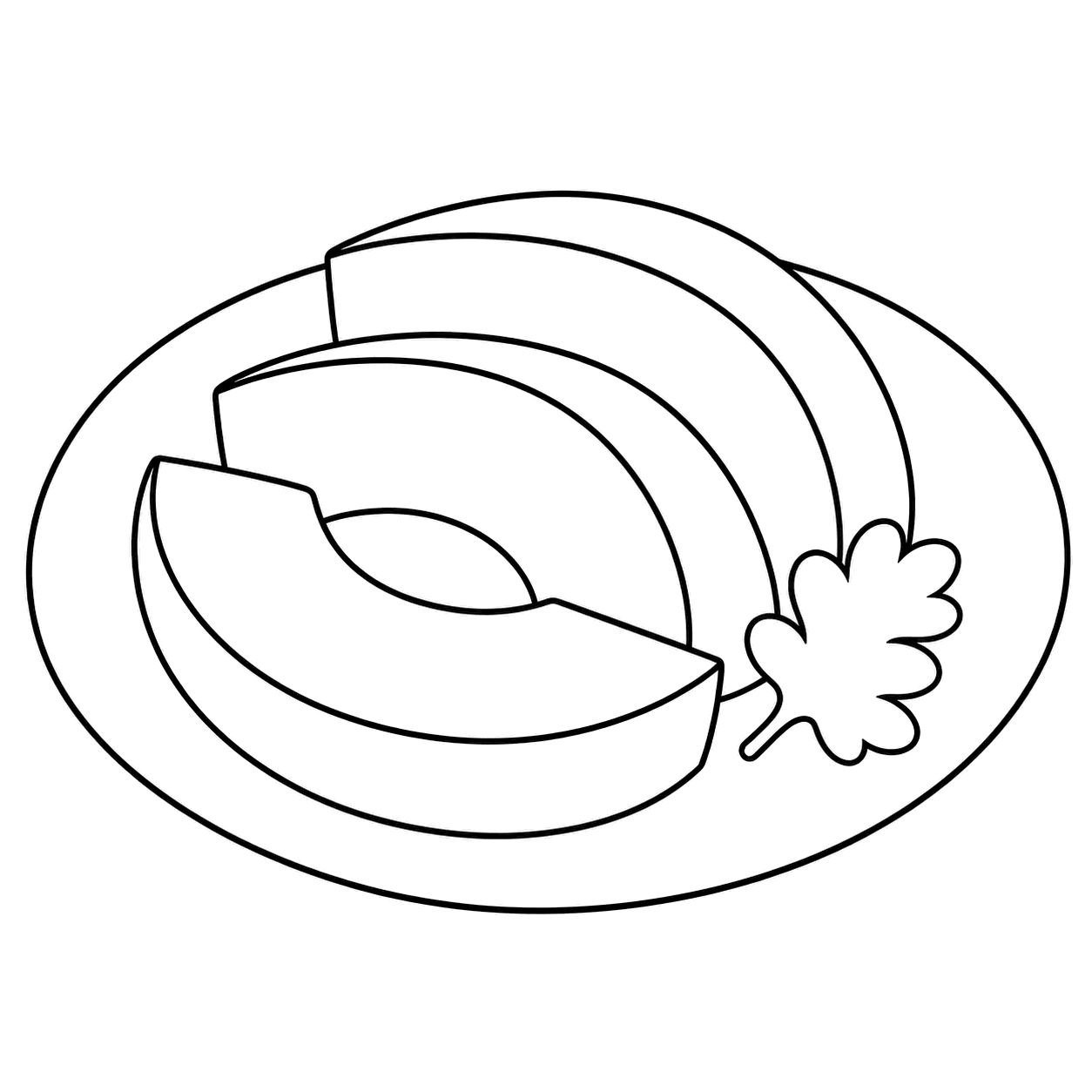 かぼちゃ料理のぬりえ用線画