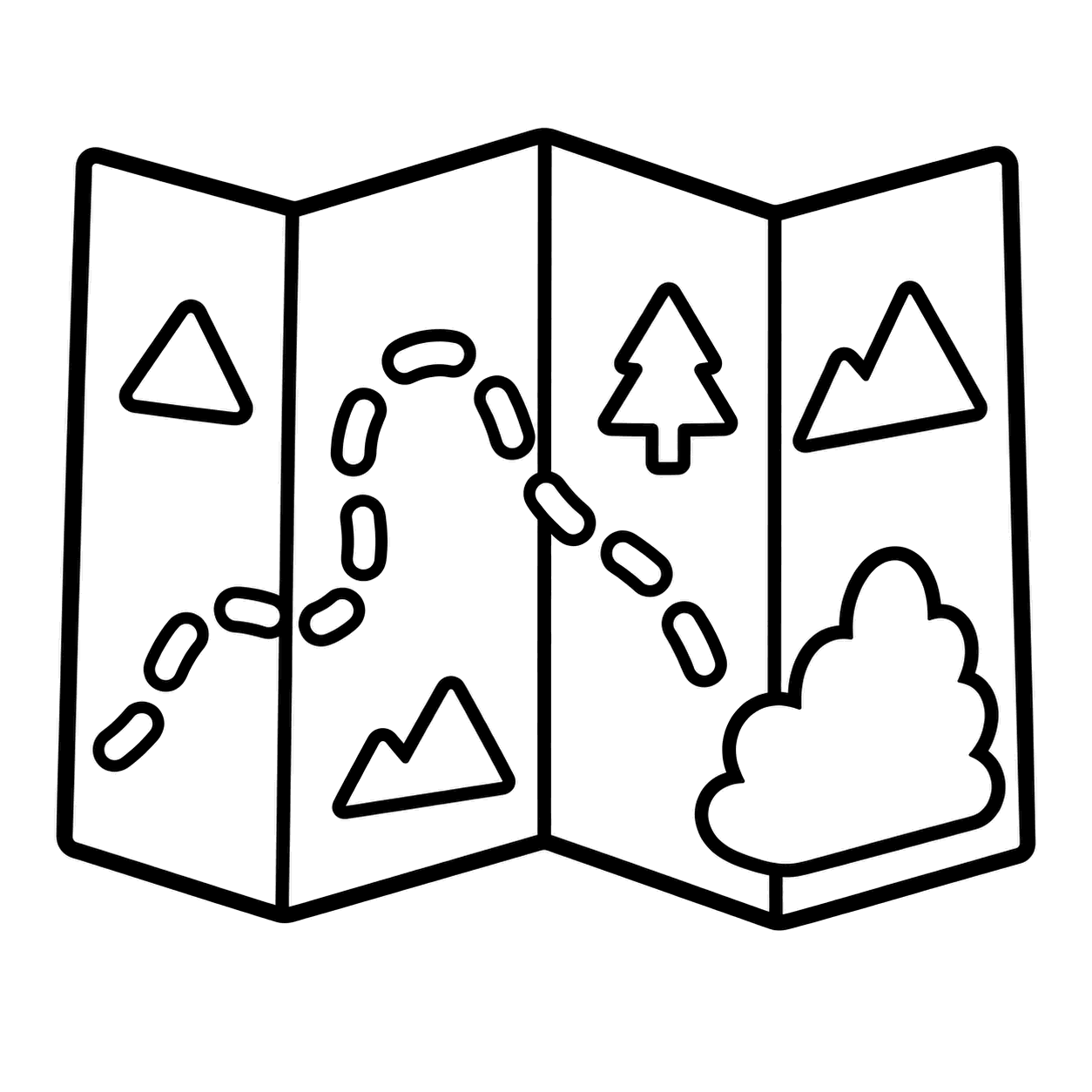 登山地図のぬりえ用線画