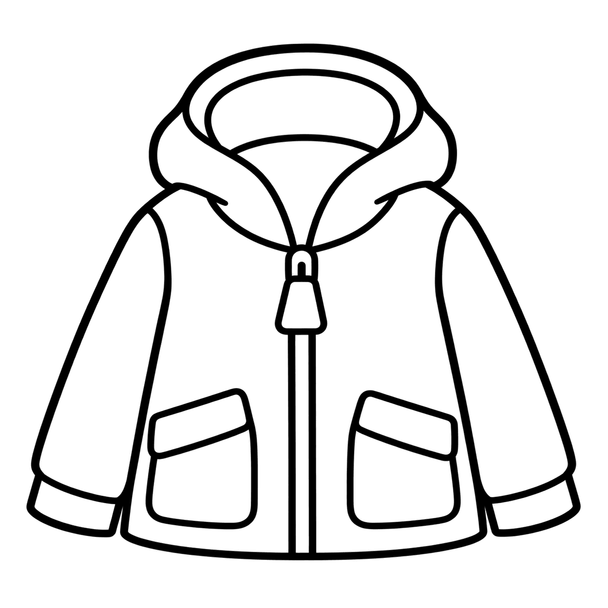 雨具のぬりえ用線画