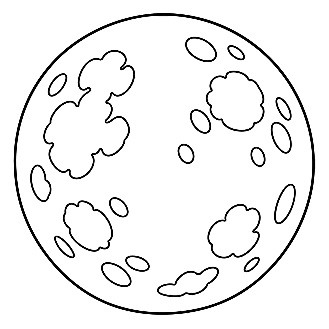満月のぬりえ用線画（十五夜・お月見のイラスト・ぬり絵16枚）
