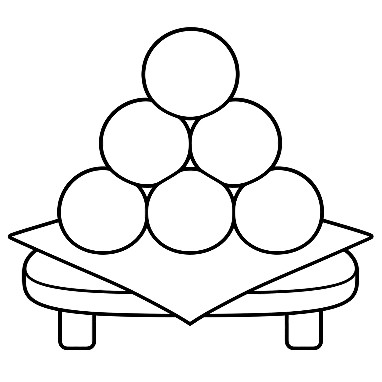 月見団子のぬりえ用線画