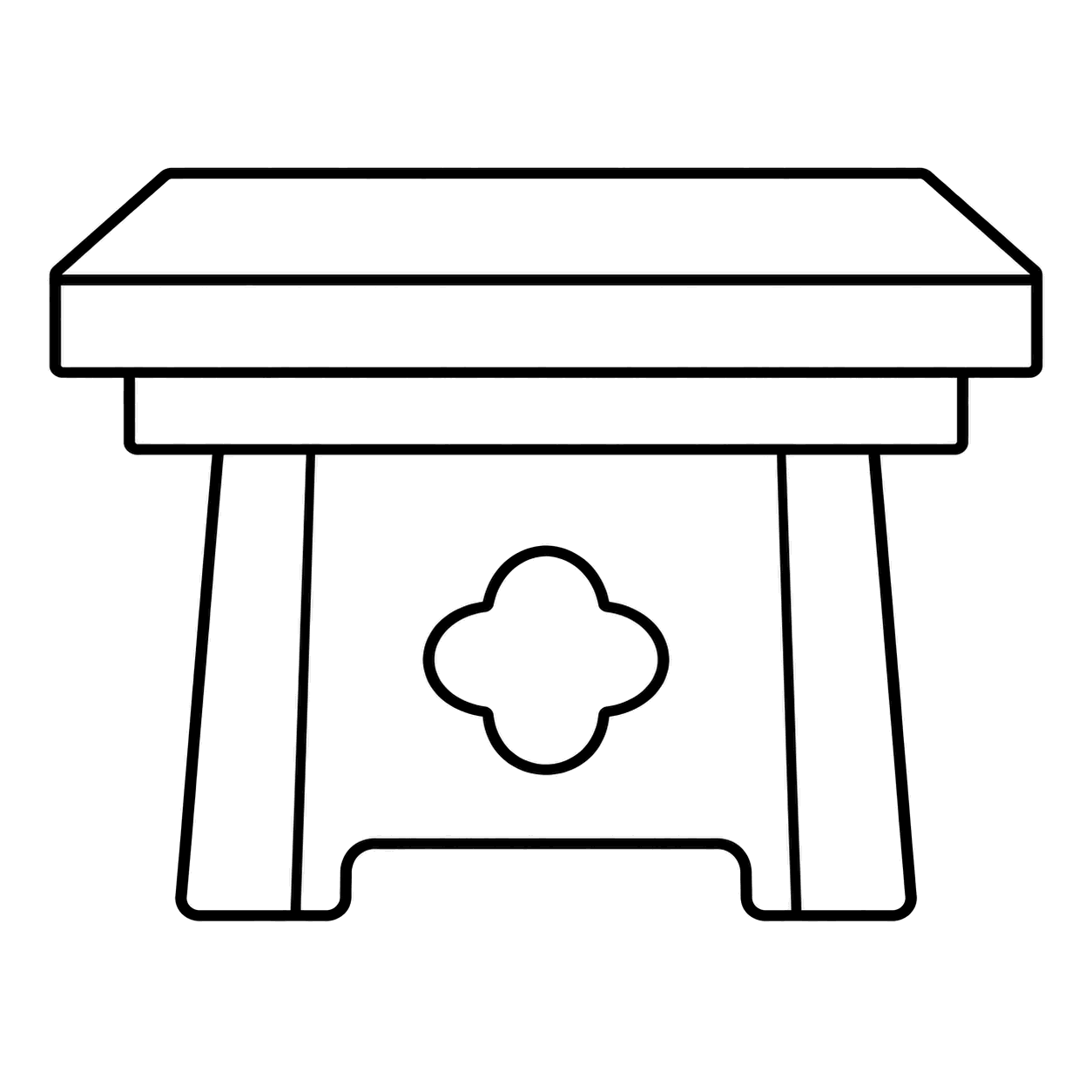 お供え台のぬりえ用線画
