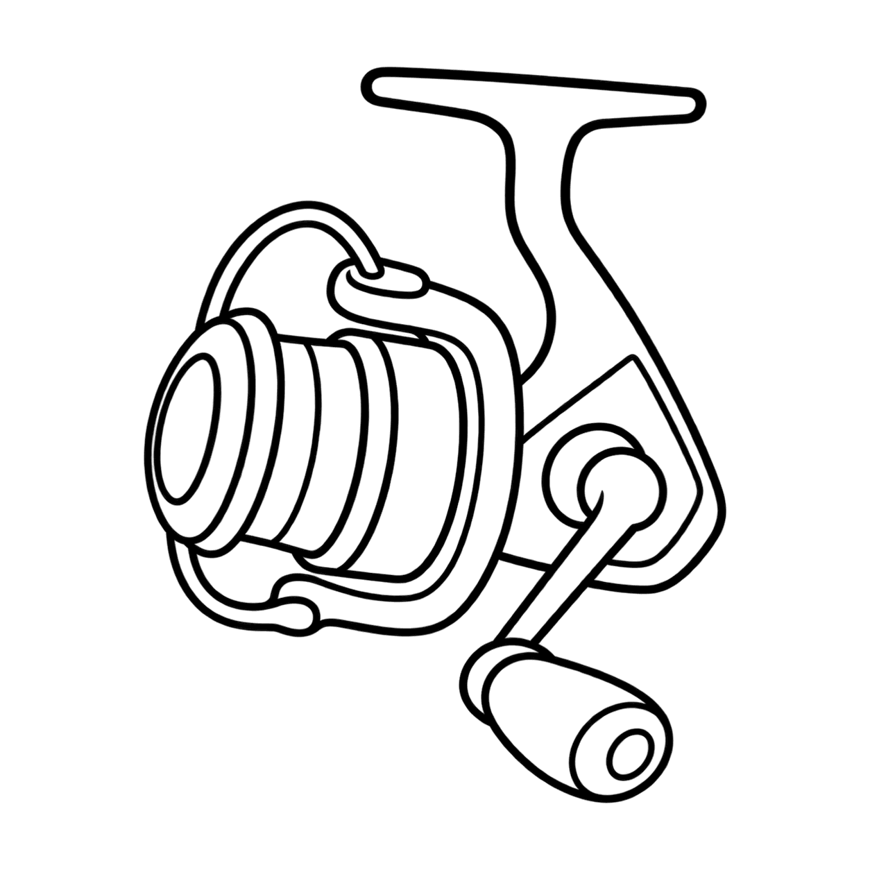 リールのぬりえ用線画