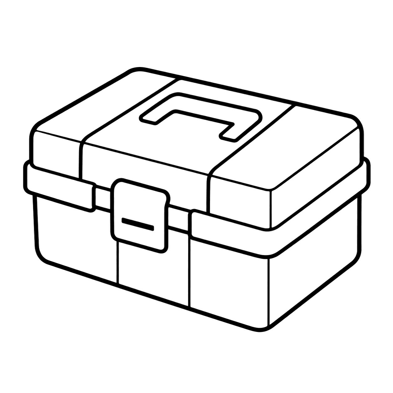 タックルボックスのぬり絵用線画