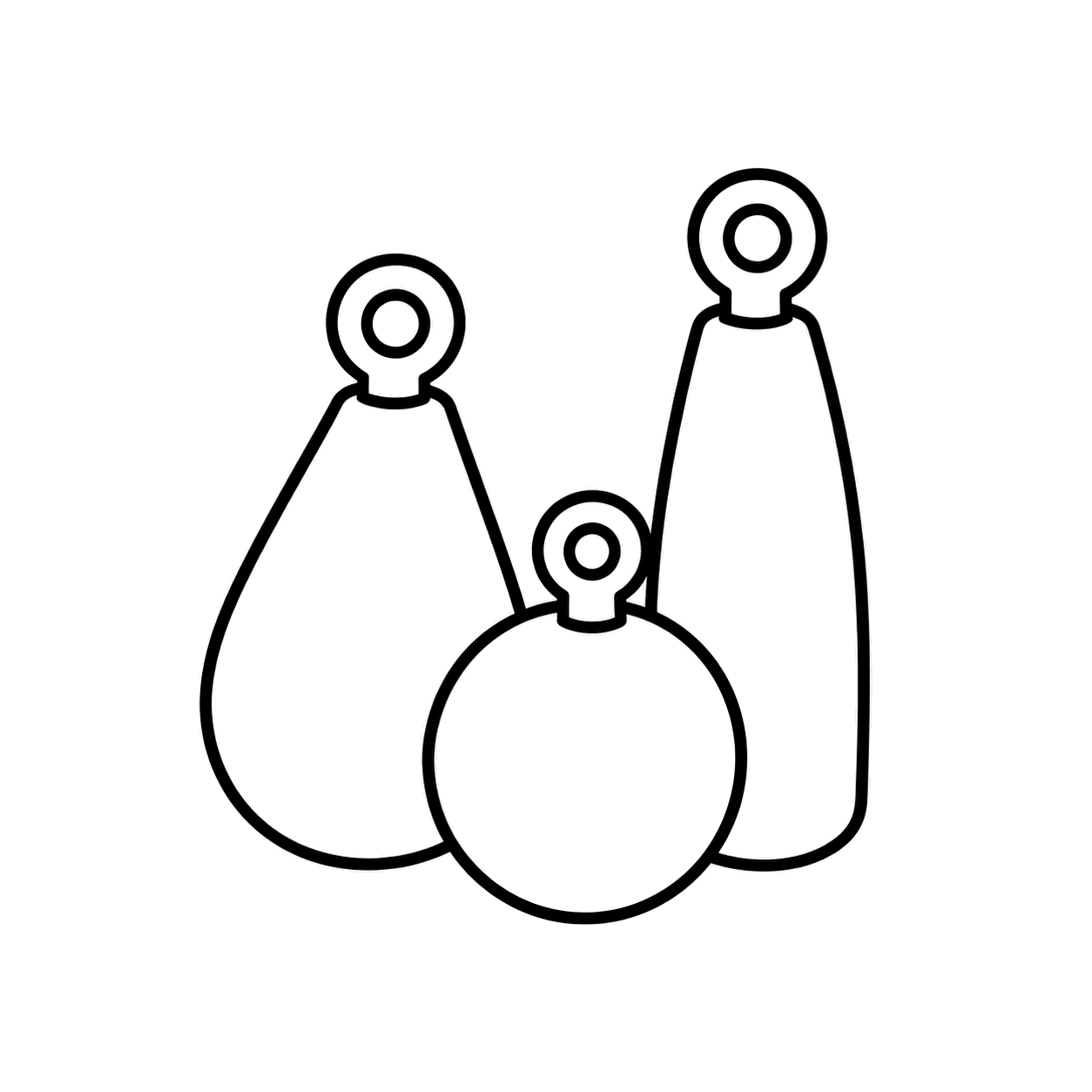 おもりのぬりえ用線画