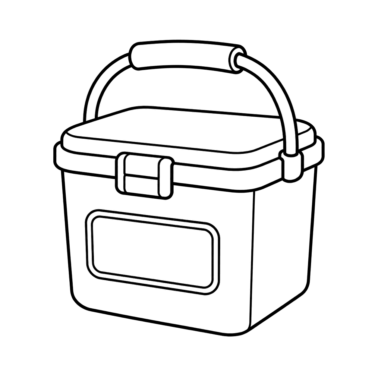 餌バケツのぬりえ用線画