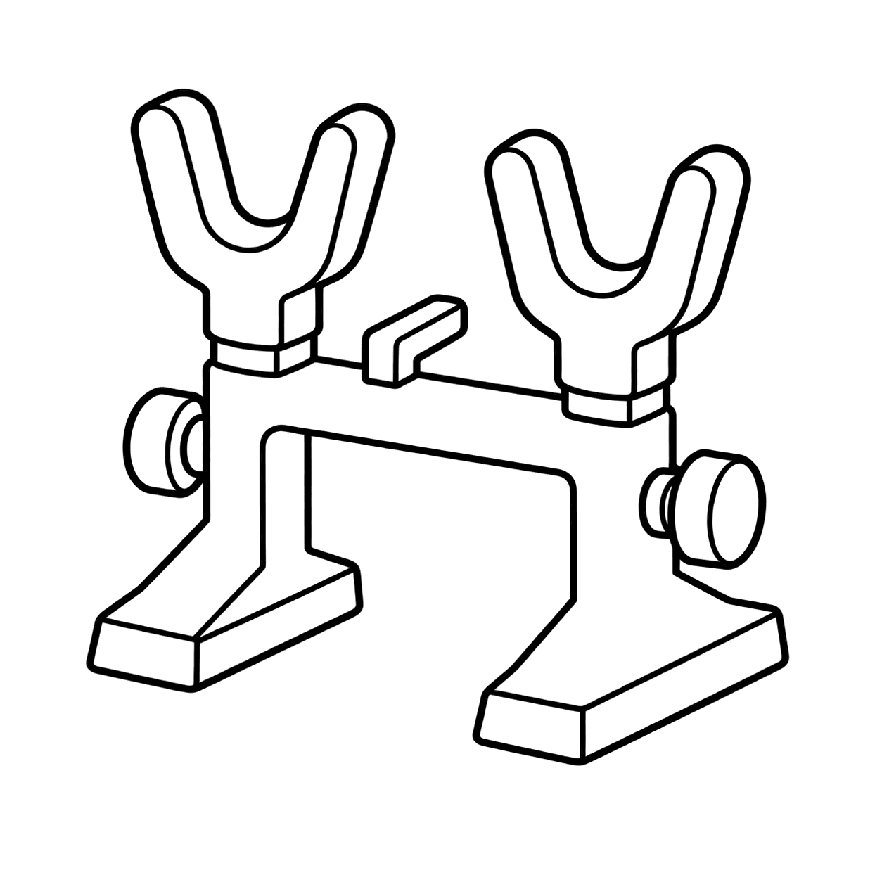 竿立てのぬり絵用線画