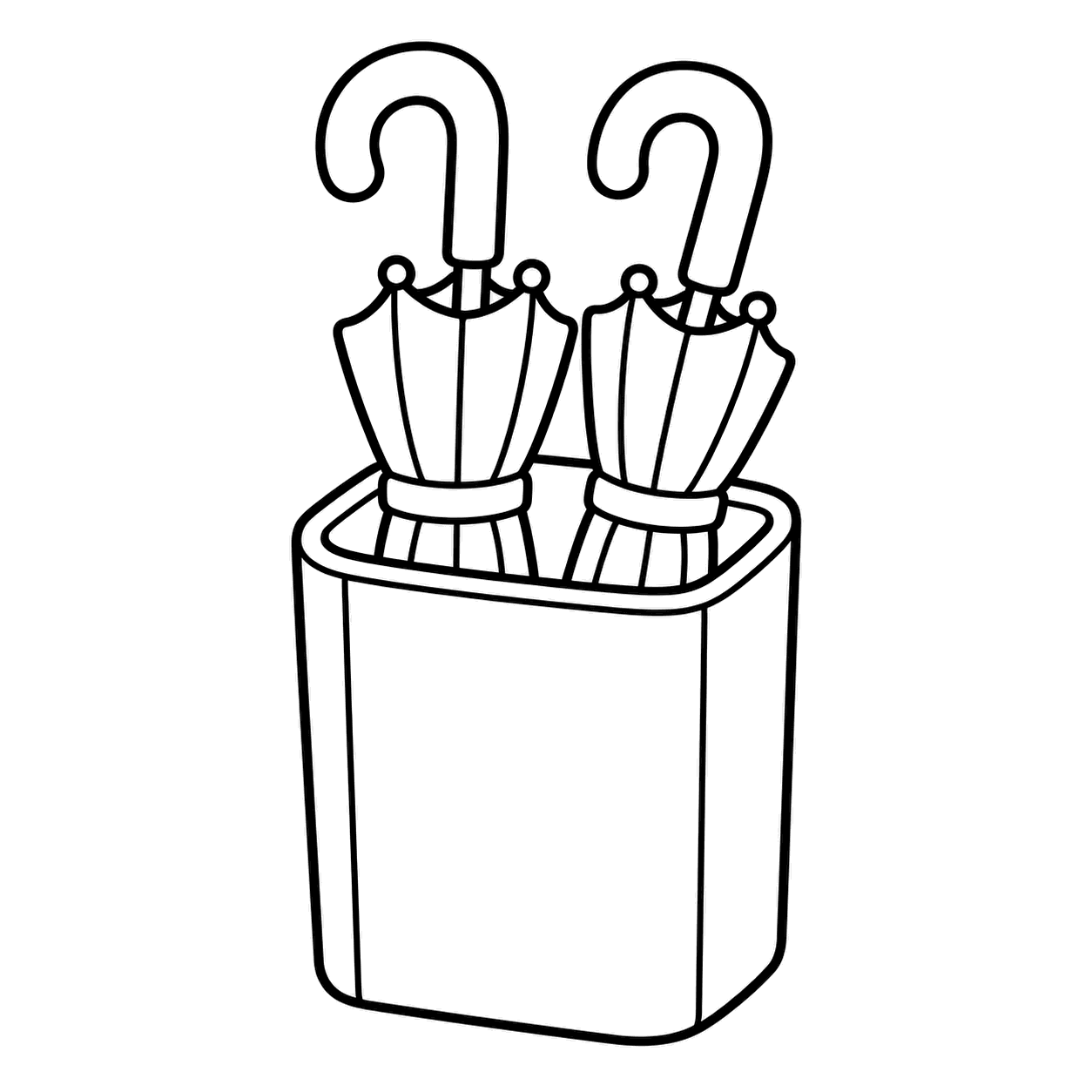 傘立てのぬりえ用線画