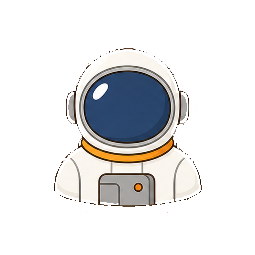 顔や国旗や文字がない宇宙服アイコン