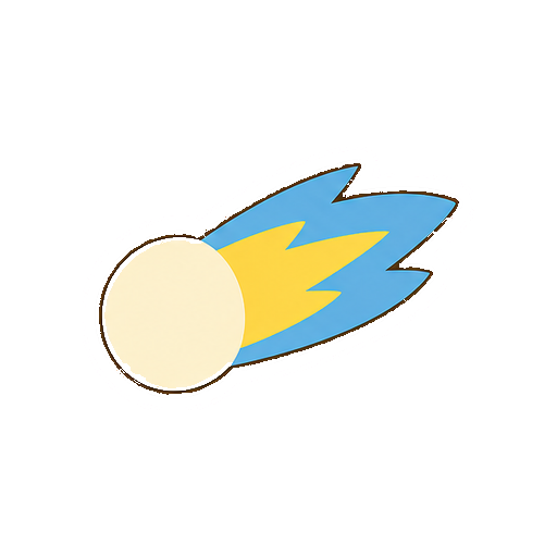 文字や星単体がない彗星アイコン
