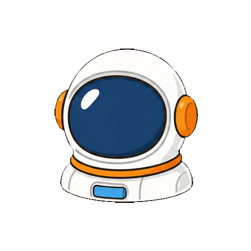 顔や国旗や文字がない宇宙ヘルメットアイコン