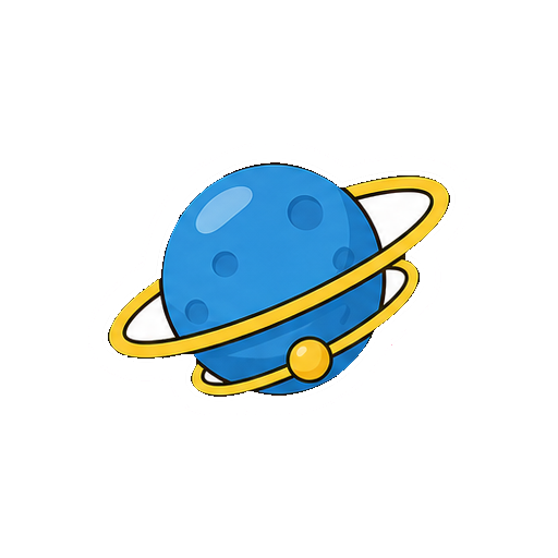 文字や星単体がない惑星と軌道のアイコン
