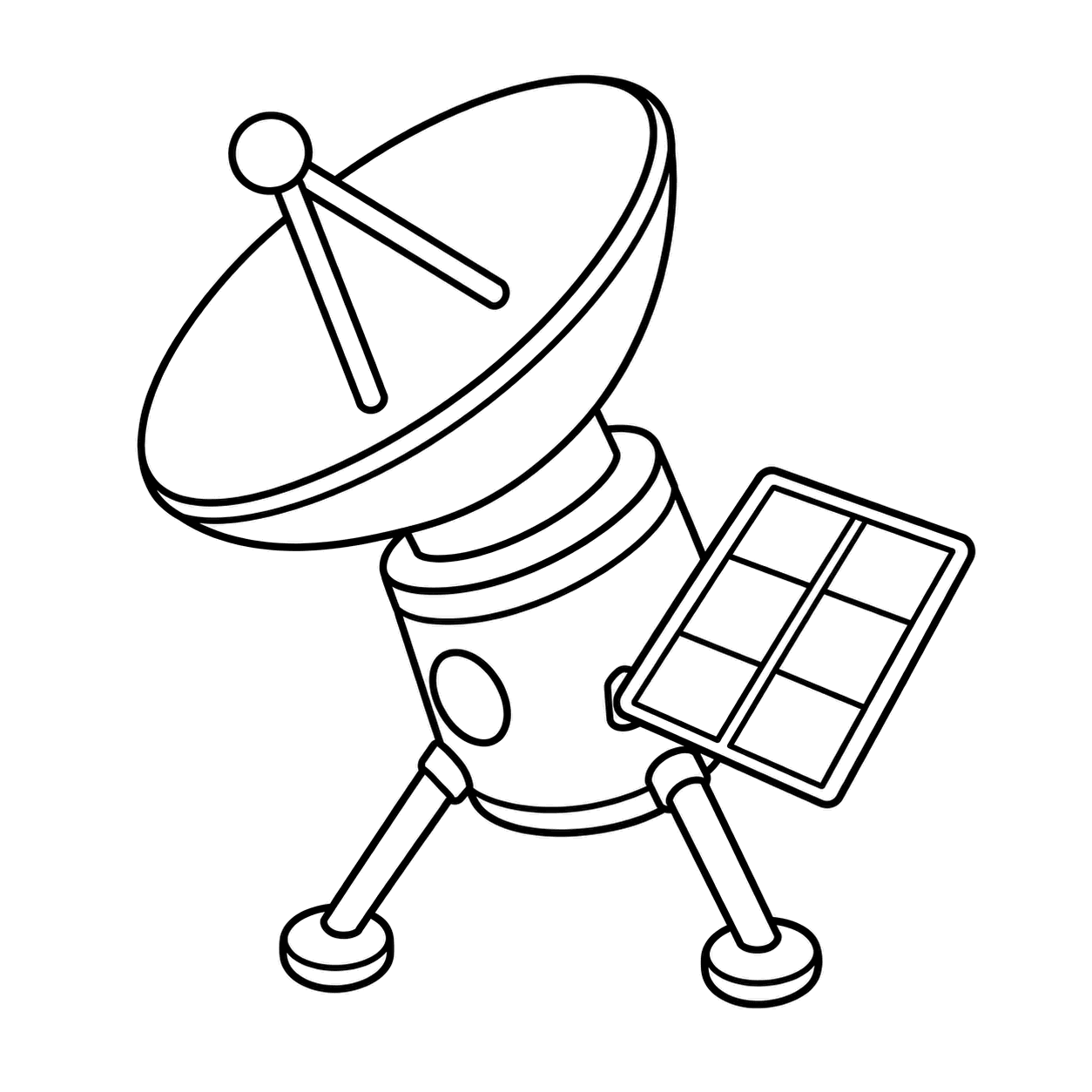 宇宙探査機のぬりえ用線画