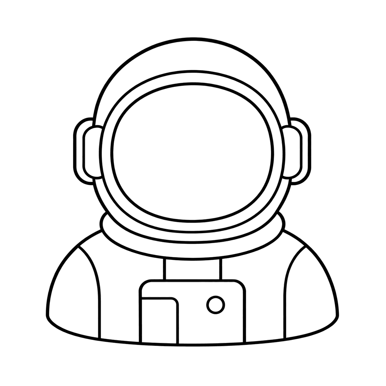 宇宙服のぬりえ用線画