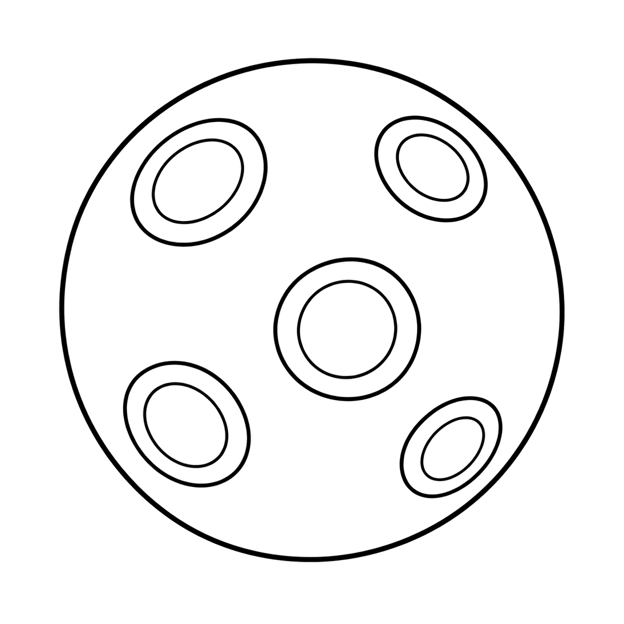 赤橙の惑星のぬりえ用線画