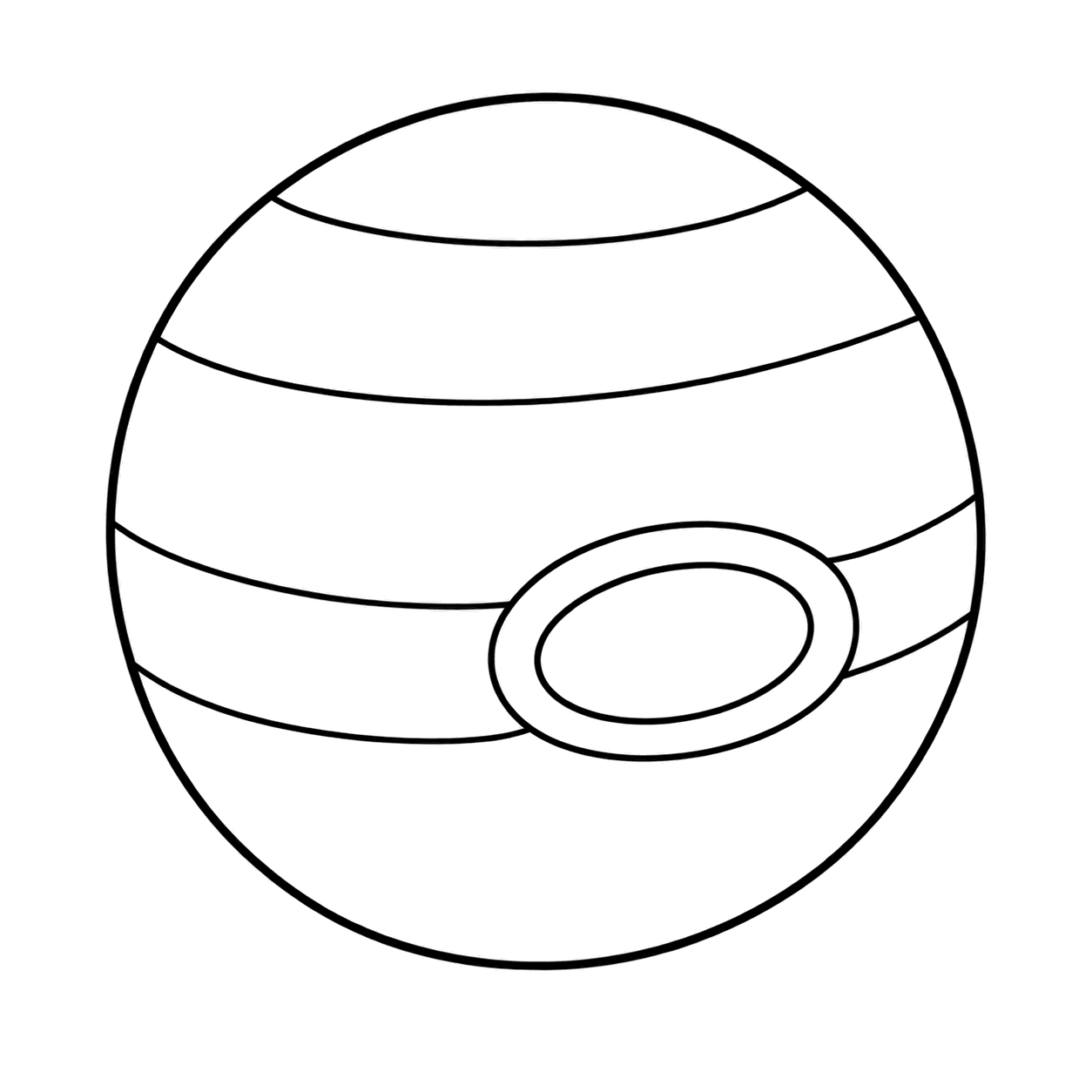 黄色のガス惑星のぬりえ用線画