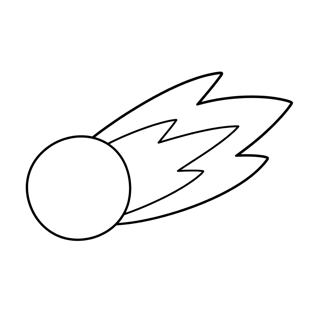 彗星のぬりえ用線画