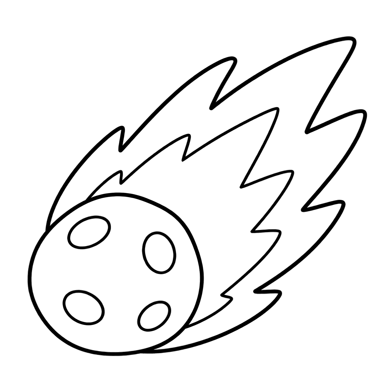 流星のぬりえ用線画