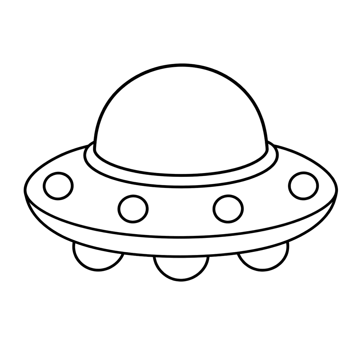 UFOのぬりえ用線画