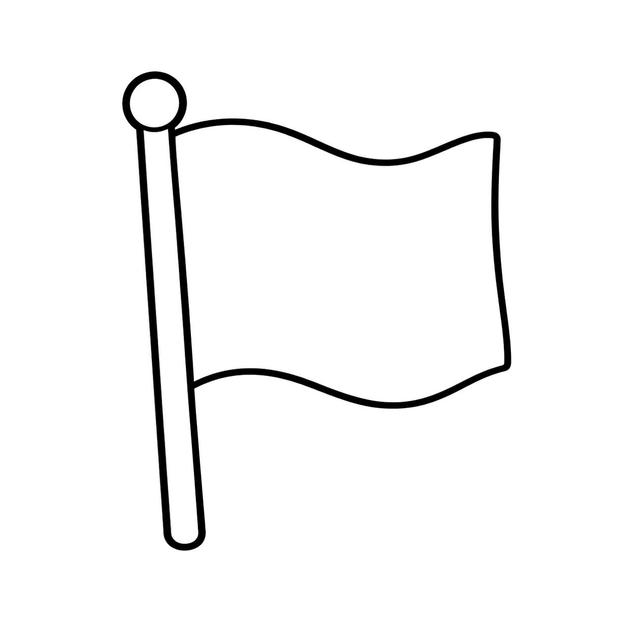応援旗のぬり絵用線画