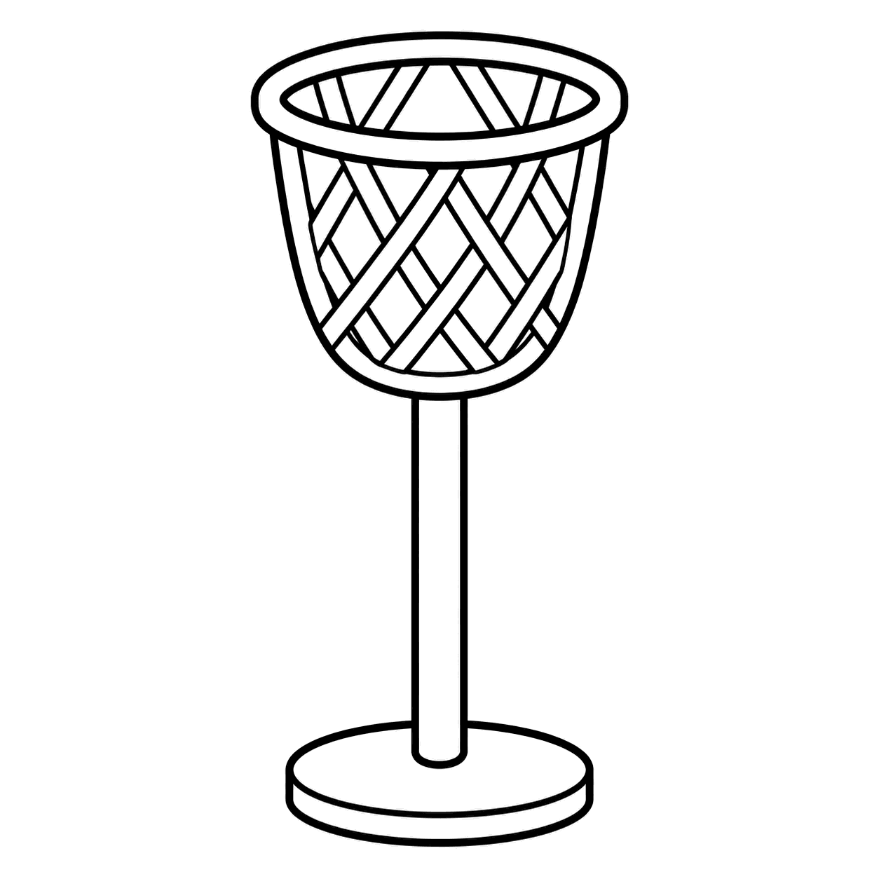 玉入れかごのぬり絵用線画