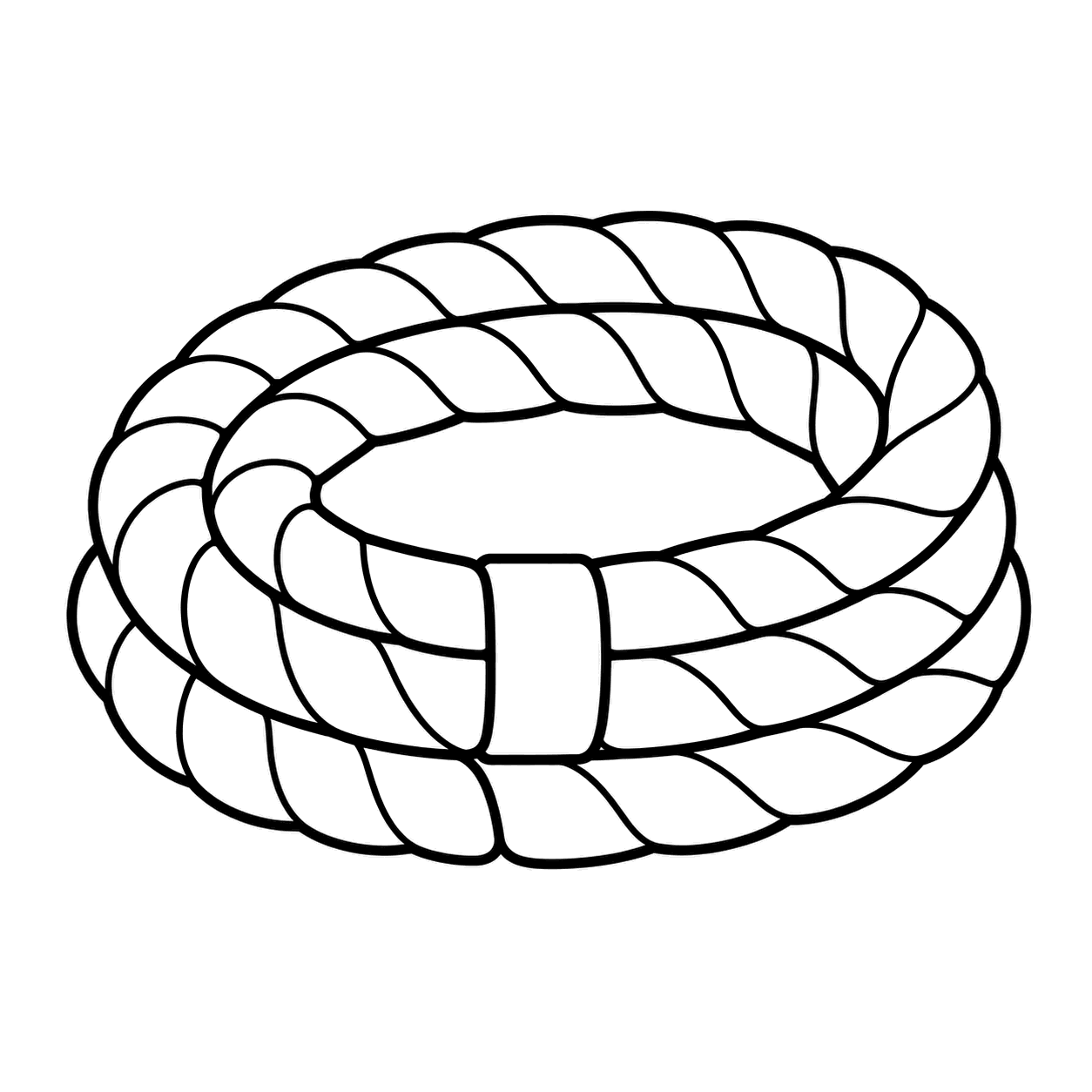 綱引きロープのぬり絵用線画