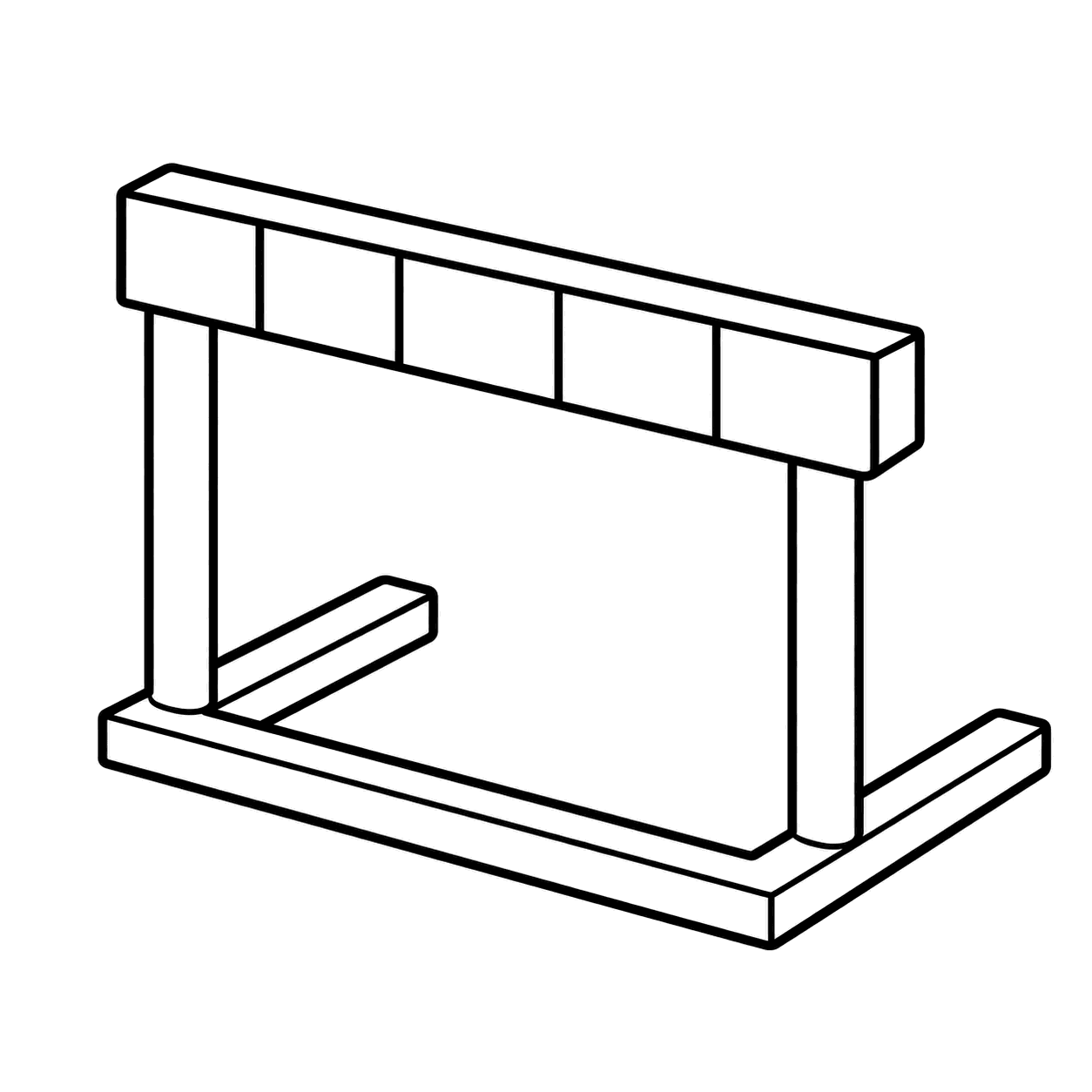 ハードルのぬり絵用線画