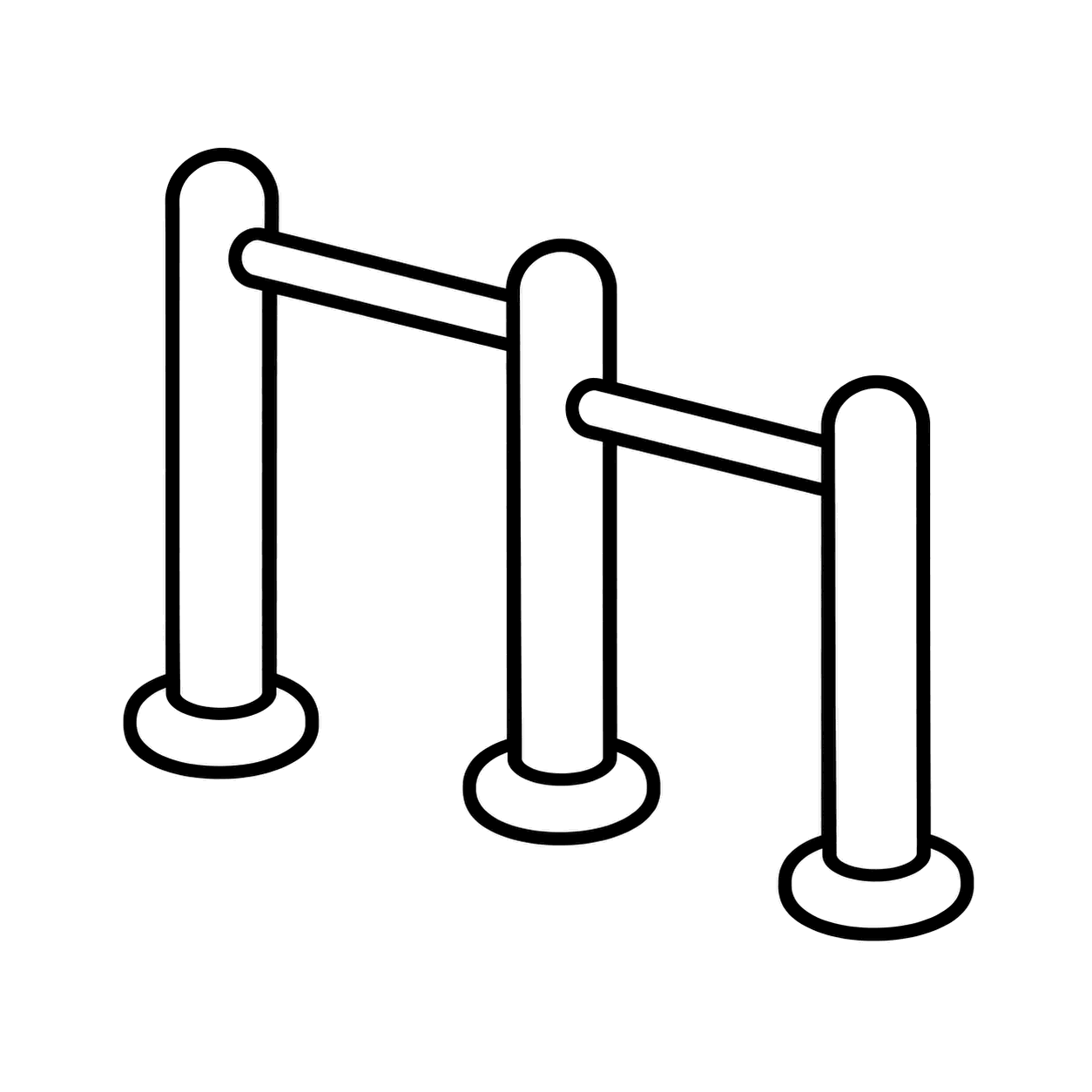 鉄棒のぬりえ用線画