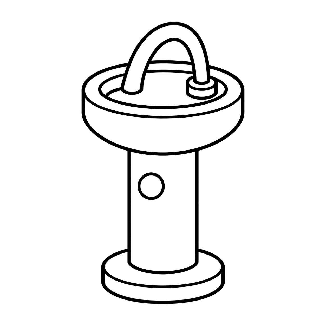 水飲み場のぬりえ用線画