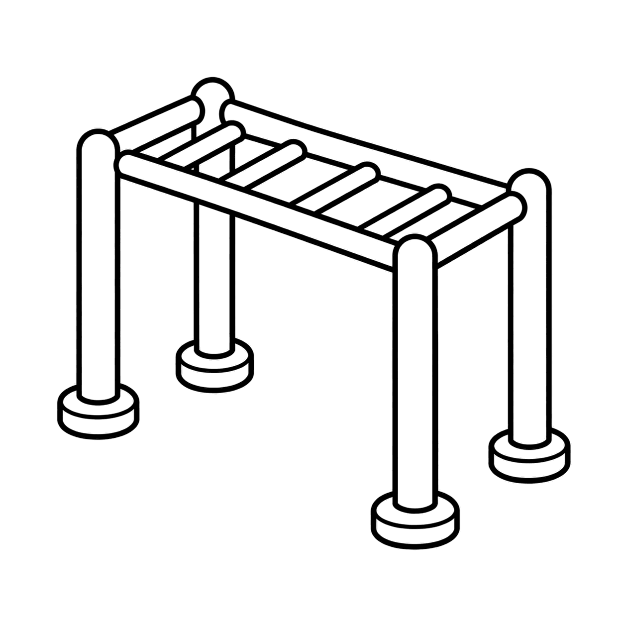 うんていのぬりえ用線画