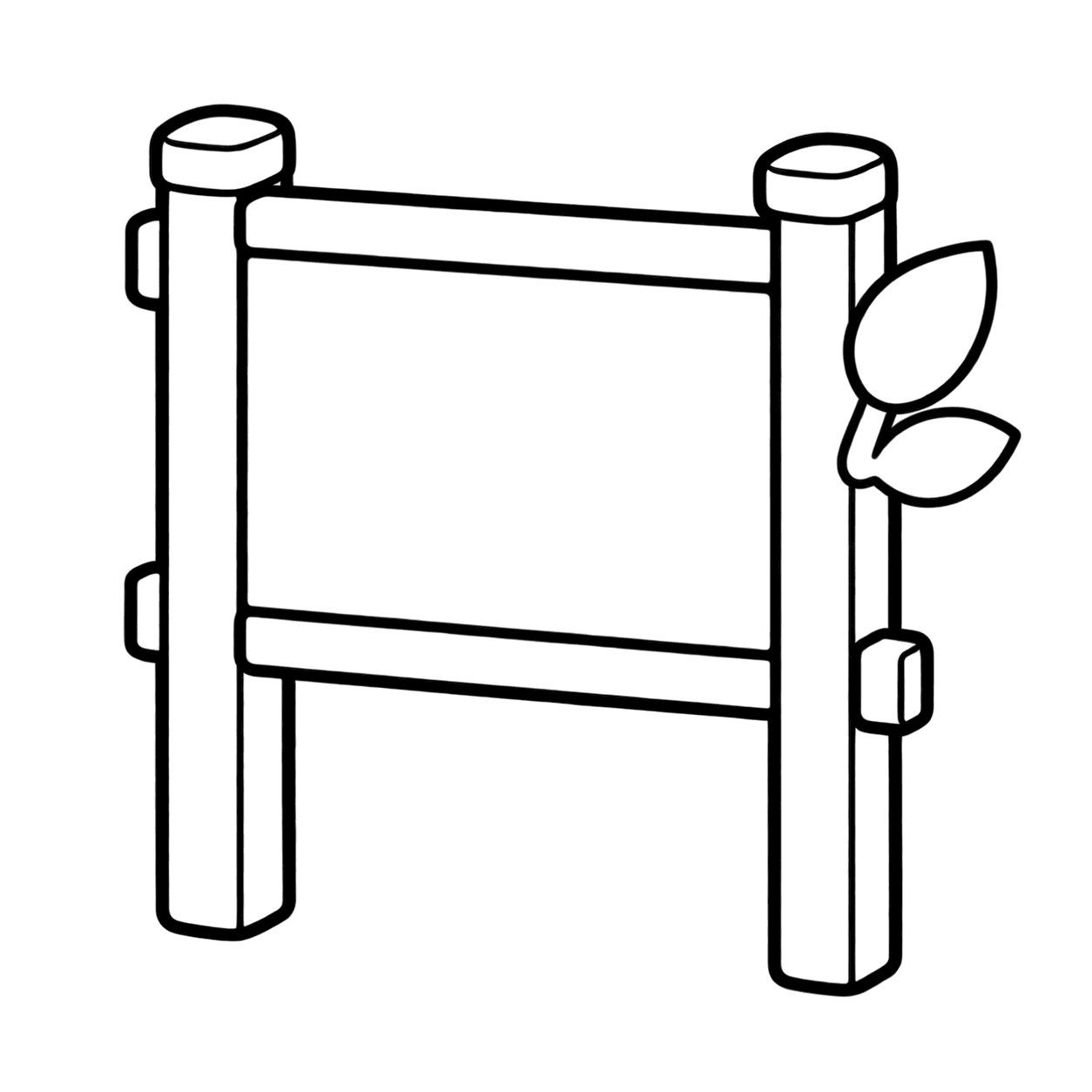 公園の案内板のぬりえ用線画