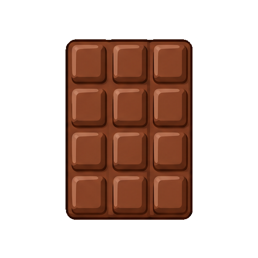 文字や数字がない板チョコアイコン