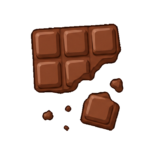 文字がない割れたチョコレートアイコン