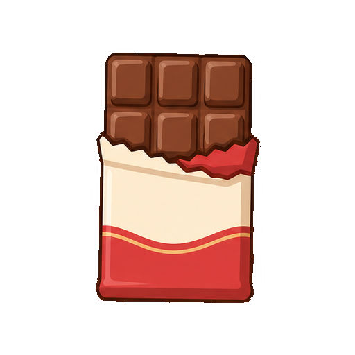 ブランド、文字、数字がない包装されたチョコアイコン