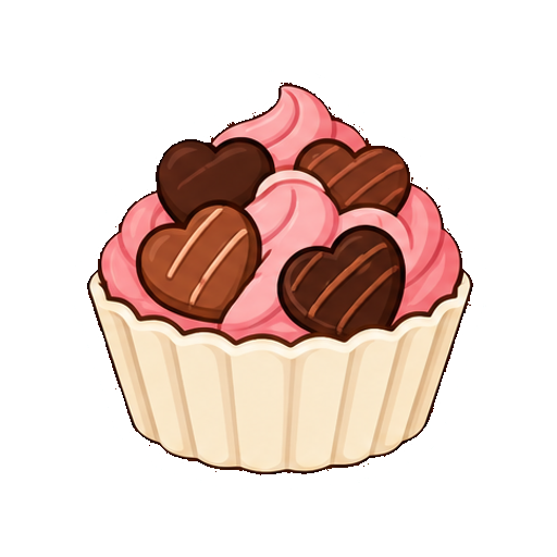 ラベルや文字がないいちごチョコカップアイコン