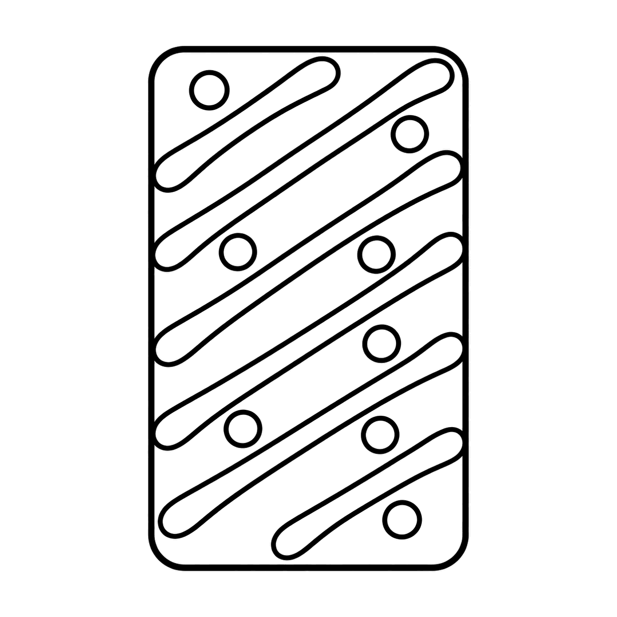 いちごチョコのぬり絵用線画