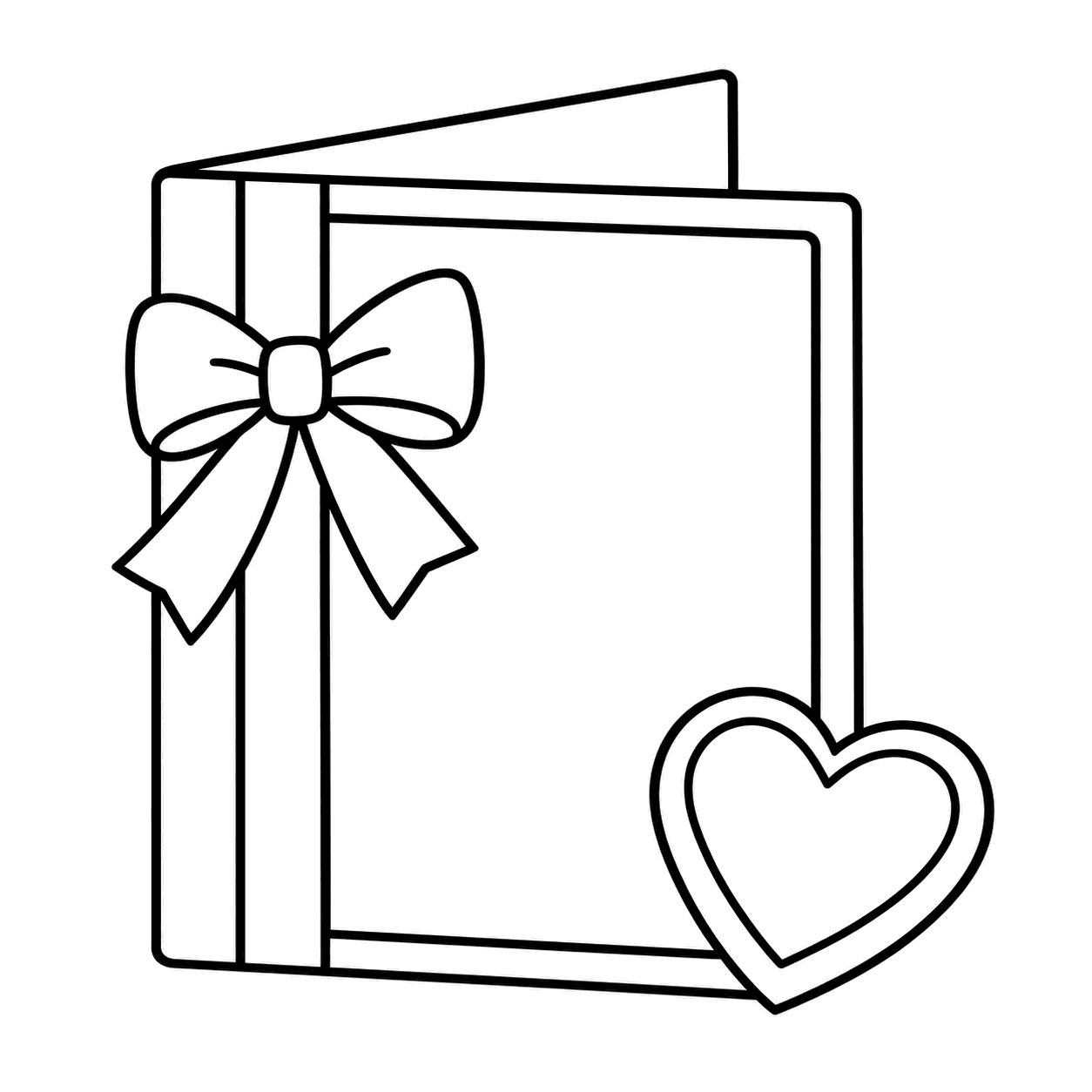 白紙カードのぬり絵用線画