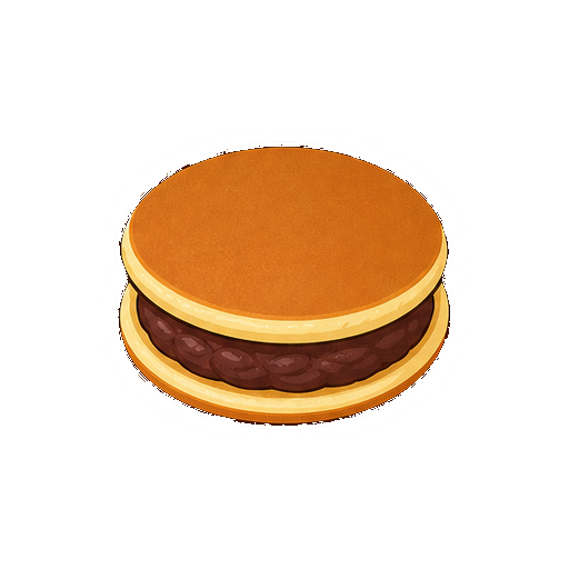 文字や顔がないどら焼きのアイコン