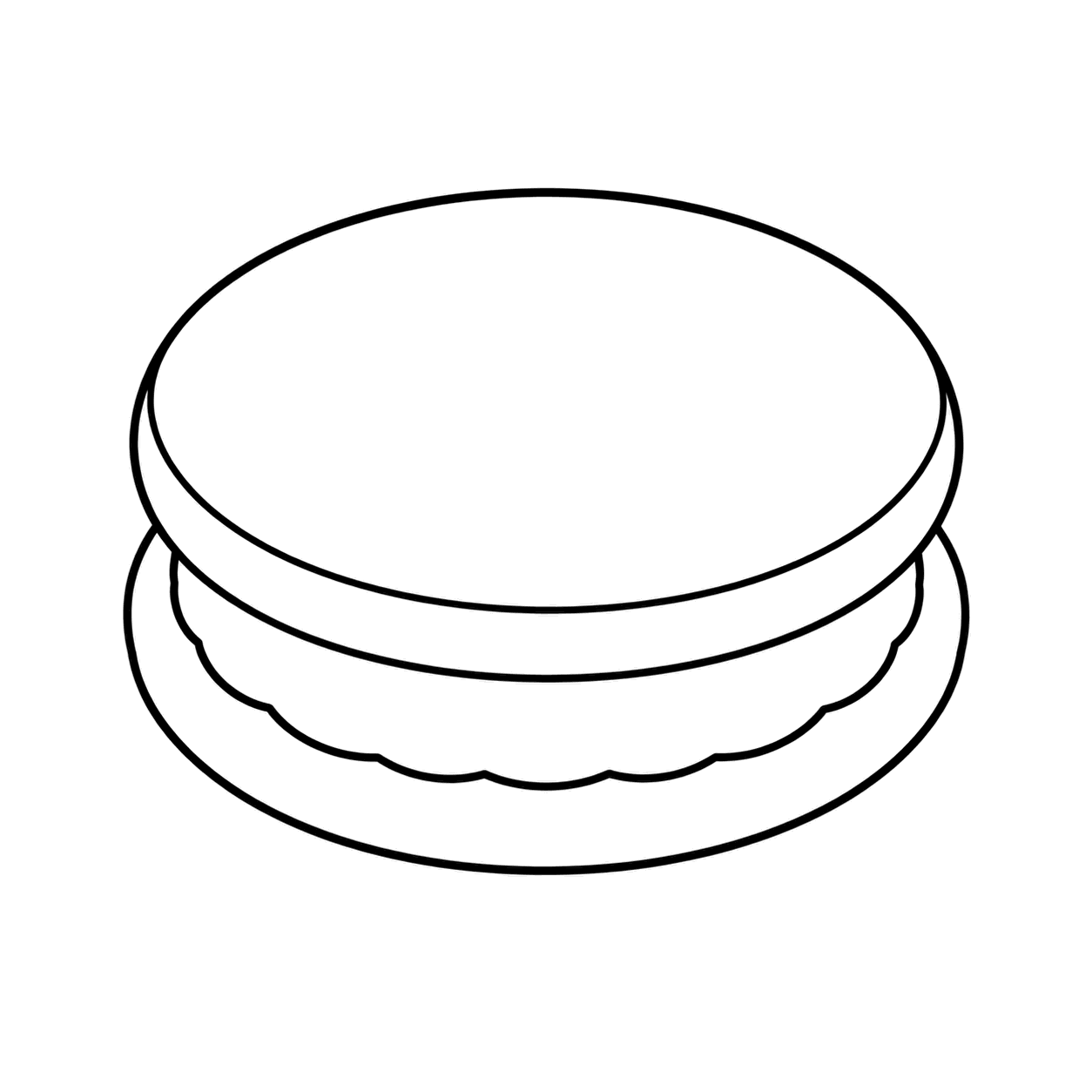 どら焼きのぬり絵用線画
