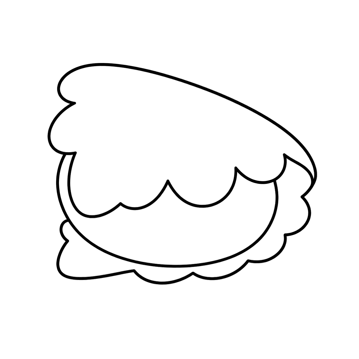 柏餅のぬり絵用線画