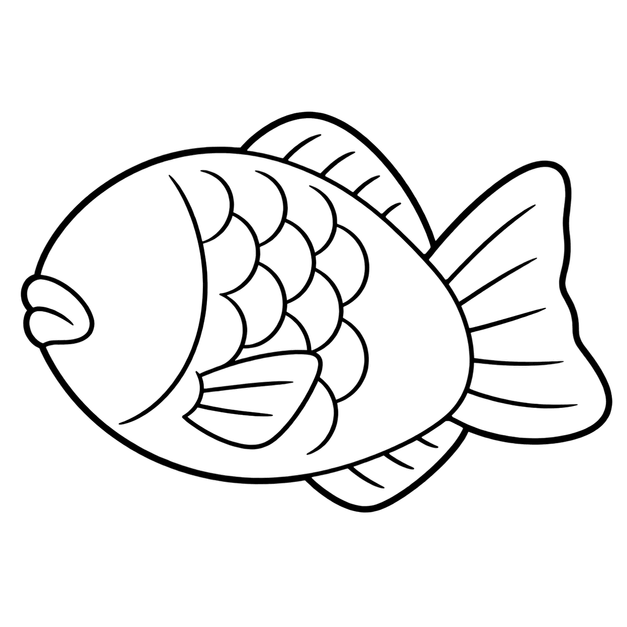 たい焼きのぬりえ用線画