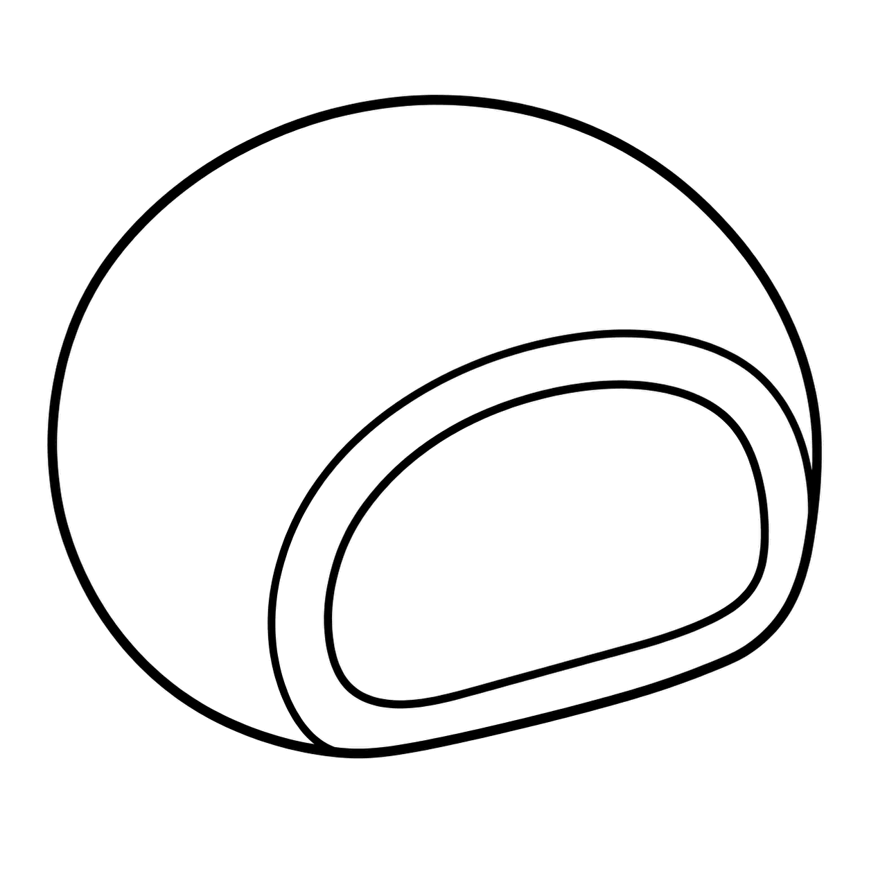 まんじゅうのぬりえ用線画