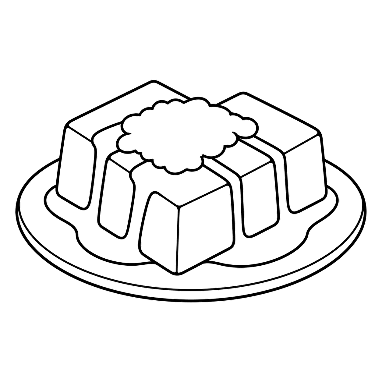 葛餅のぬりえ用線画